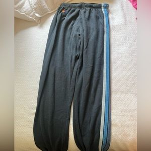 aviator nation blue stripe sweatpants in size Medium